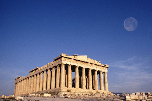 Close up of the Parthenon,